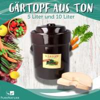Vorschau: Gärtopf kaufen: Aus Ton mit Deckel, 5 Liter und 10 Liter Vorschau: Gärtopf kaufen: Aus Ton mit Deckel, 5 Liter und 10 Liter