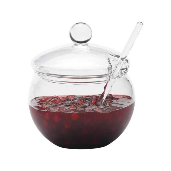 Glas Jena Marmeladendose: elegant und praktisch Glas Jena Marmeladendose: elegant und praktisch