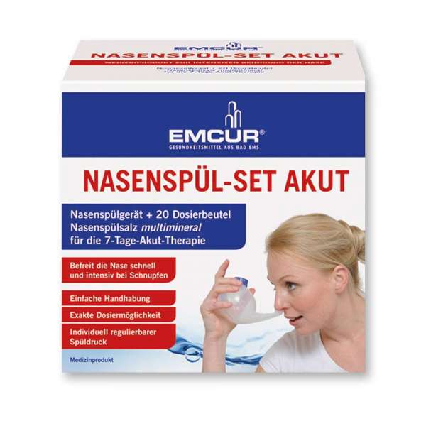 Emcur Akut Nasenspülset befreit die Nase schnell bei Schnupfen Emcur Akut Nasenspülset befreit die Nase schnell bei Schnupfen
