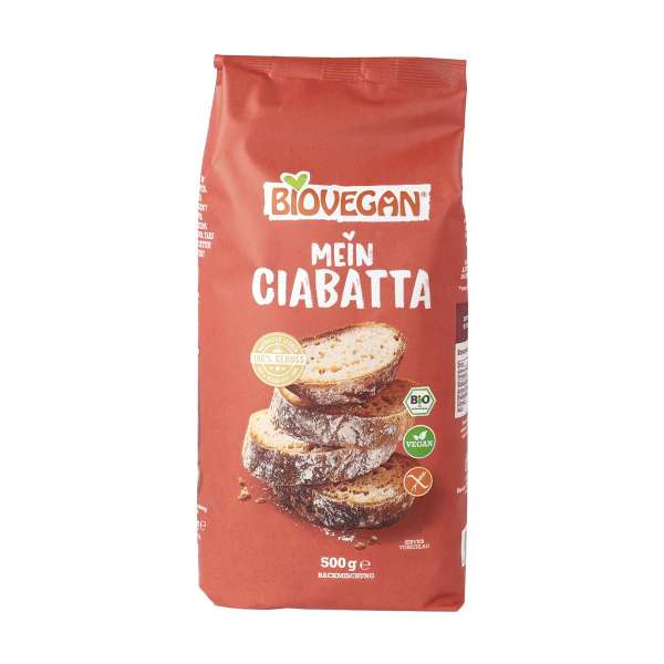 Biovegan Ciabatta Backmischung: glutenfrei & vegan Biovegan Ciabatta Backmischung: glutenfrei & vegan