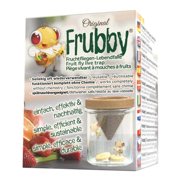 Frubby Fruchtfliegenfalle als natürliche Obstfliegenfalle