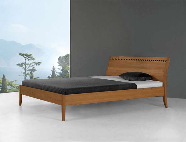 Massives Holzbett Castilio 100x200 cm mit Anstecktisch Massives Holzbett Castilio 100x200 cm mit Anstecktisch