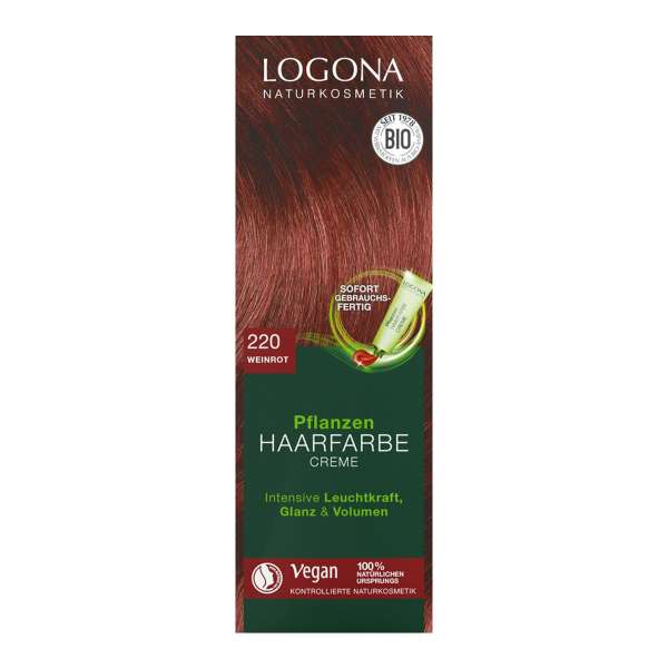Logona Pflanzenhaarfarbe Weinrot: Glanz & Leuchtkraft fürs Haar Logona Pflanzenhaarfarbe Weinrot: Glanz & Leuchtkraft fürs Haar