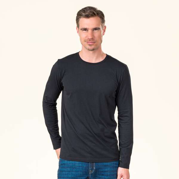 Living Crafts Herren Langarm-Shirt Terik aus Bio-Baumwolle