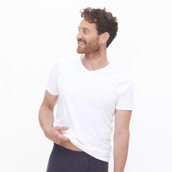 Living Crafts Herren Basic T-Shirts aus Baumwolle im Doppelpack