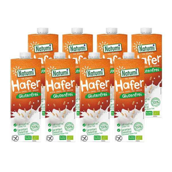 Natumi Haferdrink glutenfrei & ungesüßt - 8 x1 Liter Sparpack Natumi Haferdrink glutenfrei & ungesüßt - 8 x1 Liter Sparpack