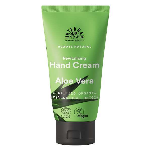 Urtekram Aloe Vera Handcreme ohne Mineralöl pflegt trockene Hände Urtekram Aloe Vera Handcreme ohne Mineralöl pflegt trockene Hände
