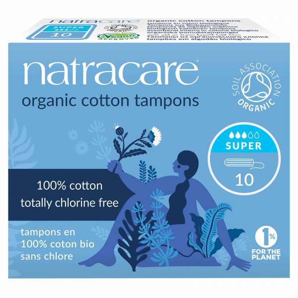 Natracare Super Tampons - Bio-Baumwolle, 10 Stk. Reisepack Natracare Super Tampons - Bio-Baumwolle, 10 Stk. Reisepack