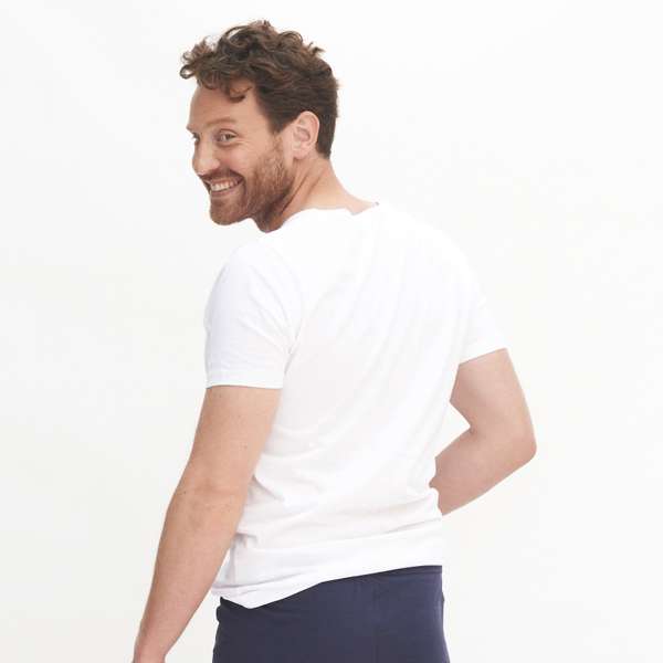 Living Crafts Herren Basic T-Shirts aus Baumwolle im Doppelpack