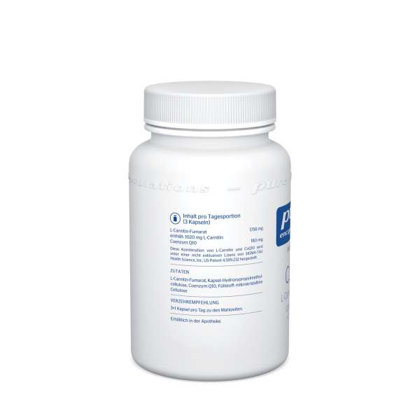 Pure Encapsulations Nahrungsergänzungsmittel Q10 & L-Carnitin Fumarat