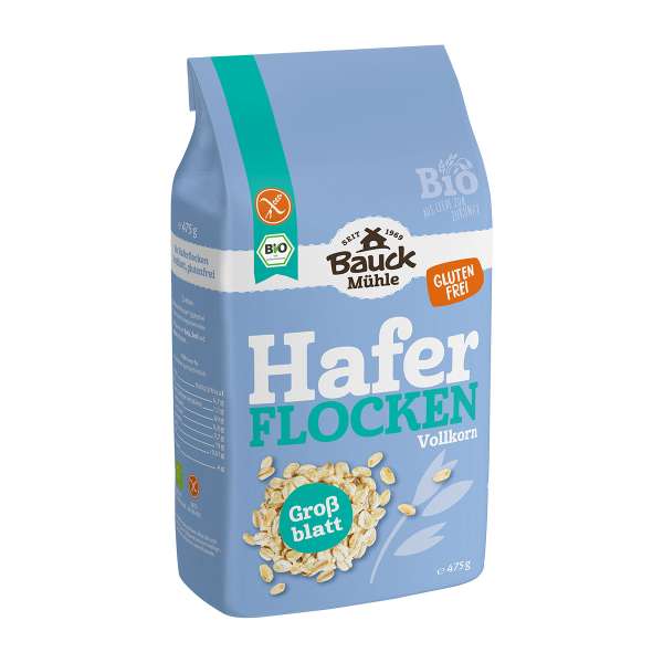 Bauckhof Haferflocken Großblatt, glutenfrei – 100% Bio & Vegan Bauckhof Haferflocken Großblatt, glutenfrei – 100% Bio & Vegan