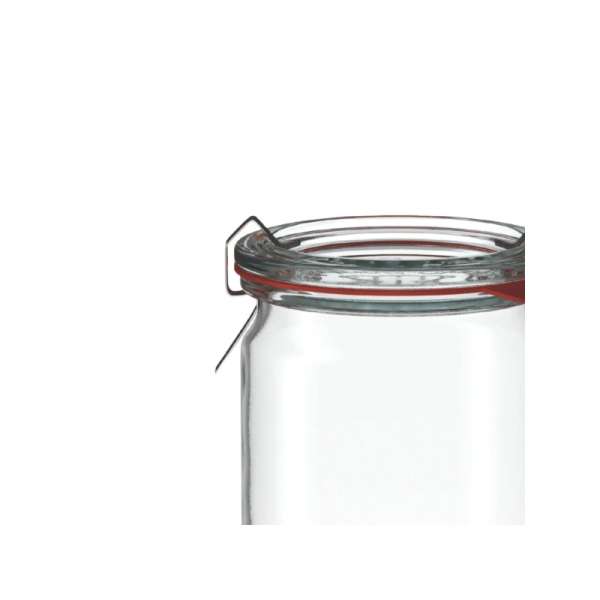 WECK Glaskaraffe 1000 ml mit Glasdeckel – 6 Stück