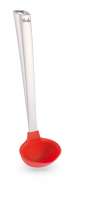 Fissler Schöpflöffel Edelstahl mit roter Silikon Schöpfkelle Fissler Schöpflöffel Edelstahl mit roter Silikon Schöpfkelle