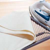 Öko Bügelbrettbezug: Bio Cotton mit Natur Lammwolle, 130x54 cm