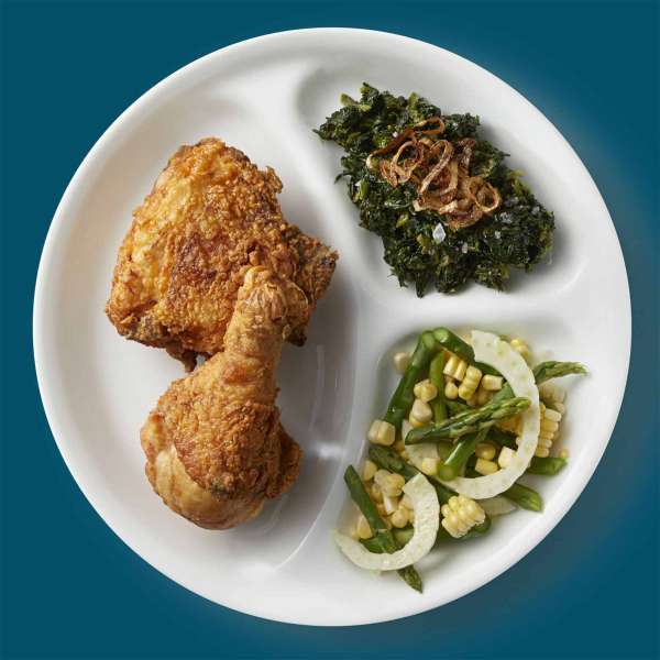 Abteilteller als Servierteller mit 3-facher Unterteilung