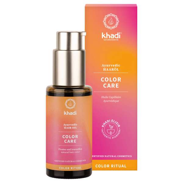 Khadi Color Care ayurvedisches Haaröl: fixiert und schützt Khadi Color Care ayurvedisches Haaröl: fixiert und schützt