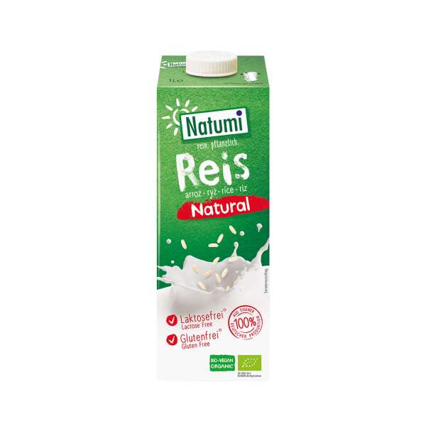Natumi Reisdrink als Milchersatz, natur und laktosefrei Natumi Reisdrink als Milchersatz, natur und laktosefrei