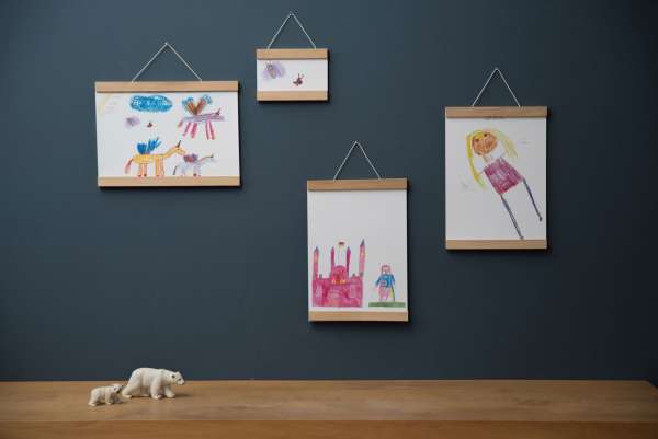 Side by Side - Magnetische Posterleiste Eiche hell - für DIN A4 Formate