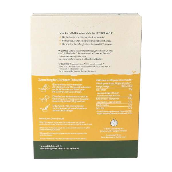 Bio Kartoffelpüree ohne Zusatzstoffe online kaufen, fettarm