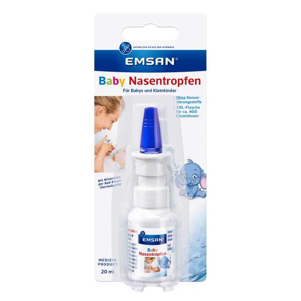Emcur Nasentropfen Baby bei Schnupfen und verstopfter Nase Emcur Nasentropfen Baby bei Schnupfen und verstopfter Nase