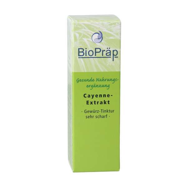 BioPräp Cayenne Extrakt Tinktur - Cayennepfeffer Tropfen, 20 ml BioPräp Cayenne Extrakt Tinktur - Cayennepfeffer Tropfen, 20 ml
