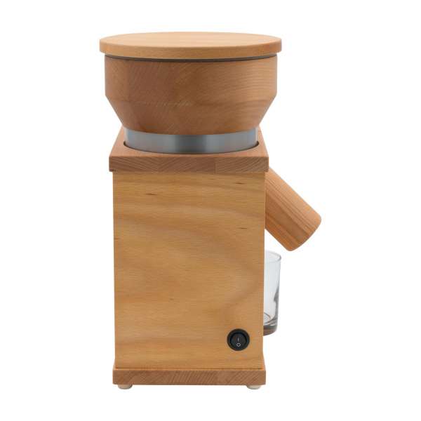KoMo Getreidemühle Holz Fidifloc 21 - elektrische Mühle mit Handflocker