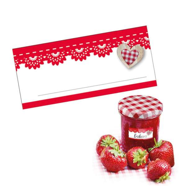 Deko-Glas-Etiketten 24 Stück: Aufkleber für Selbstgemachtes