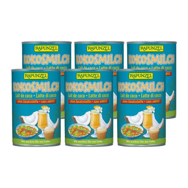 Kokosmilch Bio und glutenfrei im praktischen 6er Sparpack Kokosmilch Bio und glutenfrei im praktischen 6er Sparpack