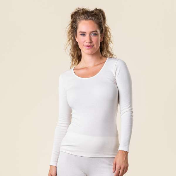Living Crafts Damen Langarm-Unterhemd Johanna aus Bio-Baumwolle