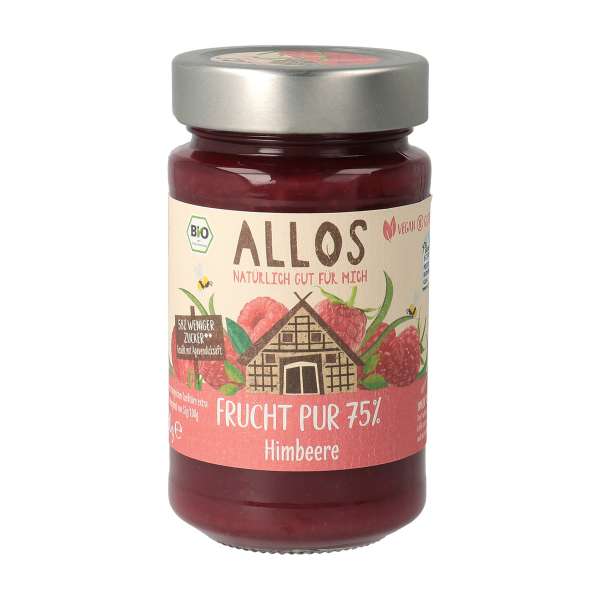 Allos Himbeer Fruchtaufstrich - extra fruchtig durch Bio Himbeeren Allos Himbeer Fruchtaufstrich - extra fruchtig durch Bio Himbeeren