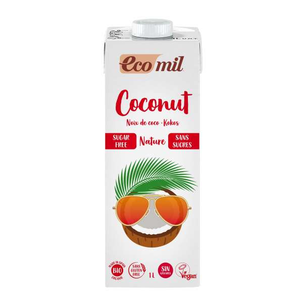 Ecomil Kokosmilch ohne Zusatzstoffe zum pur trinken Ecomil Kokosmilch ohne Zusatzstoffe zum pur trinken