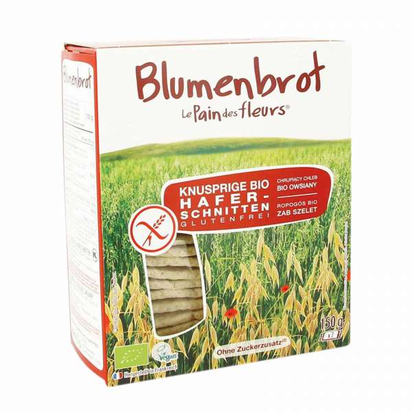 Blumenbrot Hafer glutenfrei - veganes Knäckebrot ohne Weizen Blumenbrot Hafer glutenfrei - veganes Knäckebrot ohne Weizen