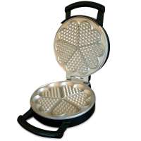 Rundes Waffeleisen unbeschichtet: Waffeln in Herzform backen Rundes Waffeleisen unbeschichtet: Waffeln in Herzform backen