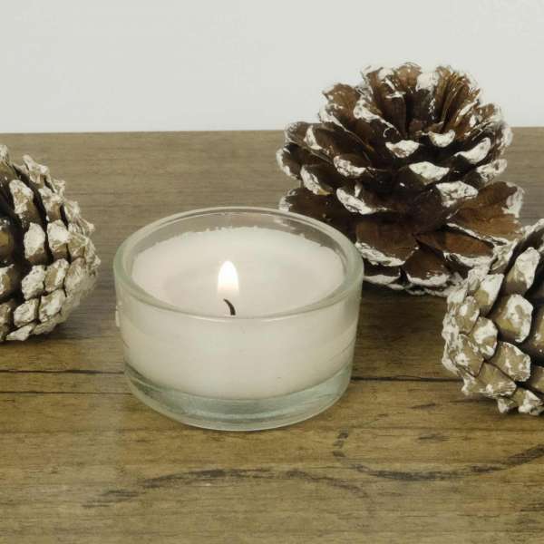 Teelichtglas 4er Set - Teelichter umweltfreundlich abbrennen