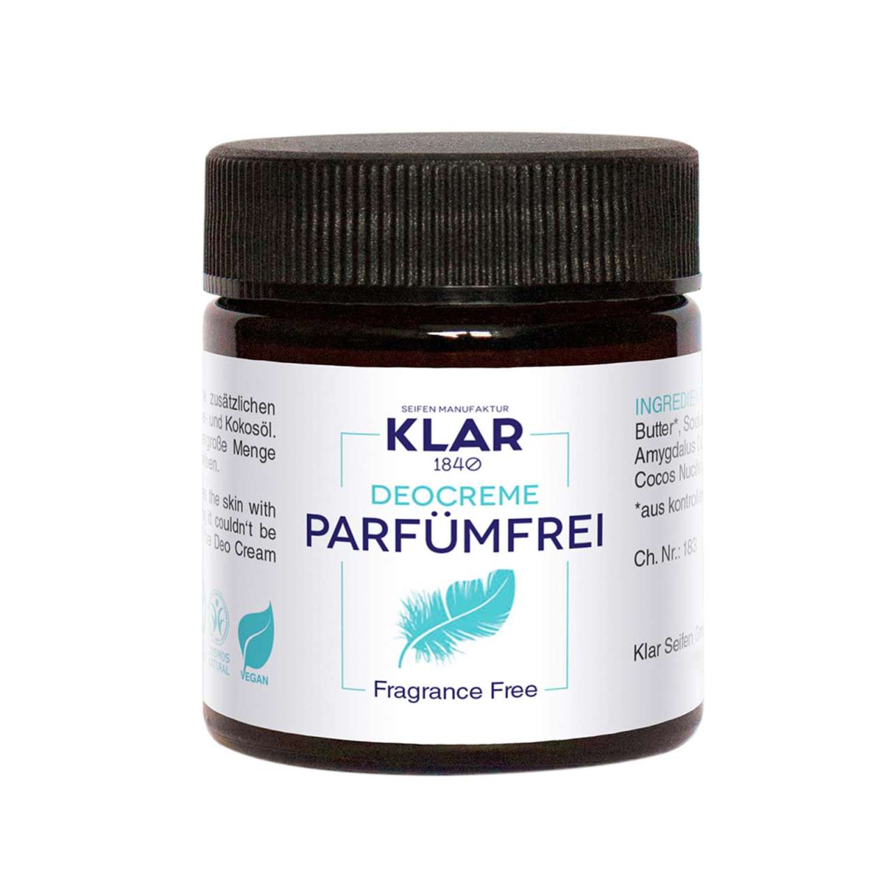 Klar Naturkosmetik Deocreme parfümfrei für empfindliche Haut