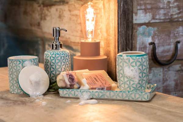 Tranquillo Seifenschale aus Keramik im attraktiven Retro Design