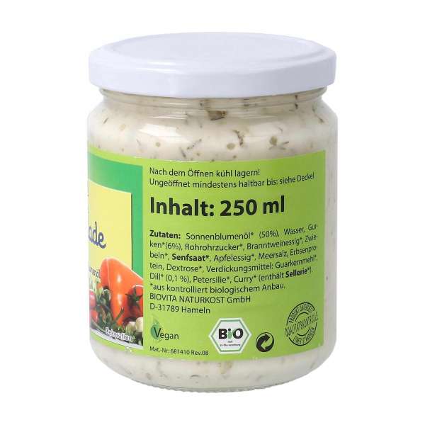 Remoulade ohne Ei kaufen, mit Gurke und Dill verfeinert PureNature