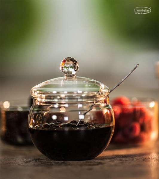 Glas Jena Marmeladendose: elegant und praktisch
