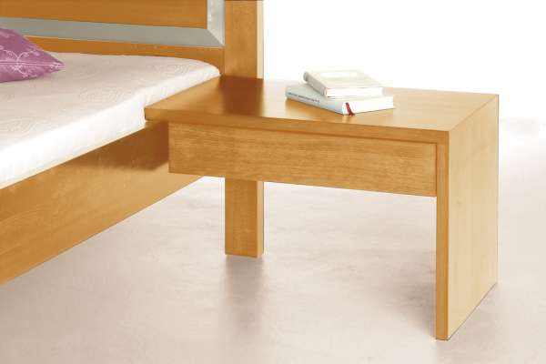 Bettkonsole zum Einhängen am Bett aus Massivholz Bettkonsole zum Einhängen am Bett aus Massivholz