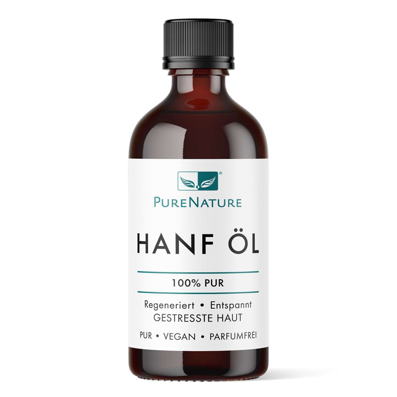 PureNature Hanföl für die Haut und Haare - kalt gepresst