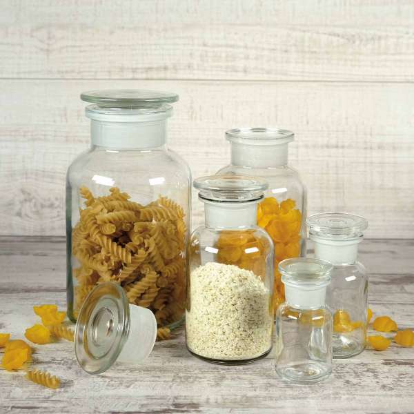 PureNature Apothekerglas Weithals in 5 verschiedenen Größen