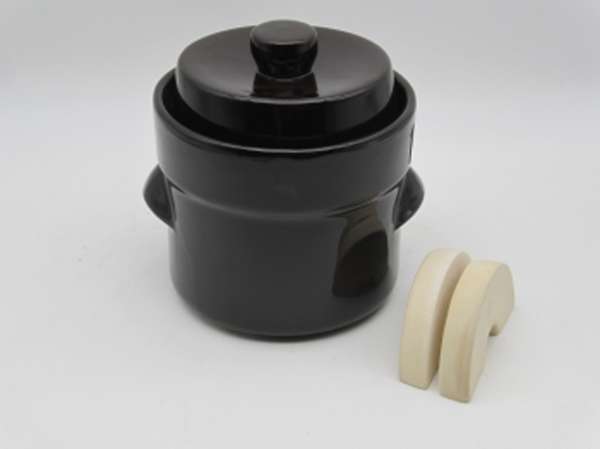 Mini-Gärtopf mit Wasserrinne gerade Form 1–3 Liter braun Mini-Gärtopf mit Wasserrinne gerade Form 1–3 Liter braun