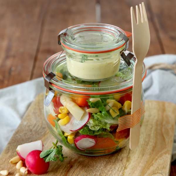 WECK Sturzglas 45 ml mit Glasdeckel – 12 Stück