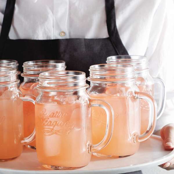 Quattro Stagioni Trinkgläser mit Schraubverschluss und Henkel