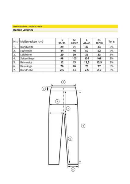 Weiße blickdichte Leggings - Antiwave gegen Elektrosmog