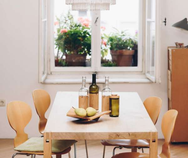 WeinLicht grün - Windlicht aus Glas & Holz von Side by Side