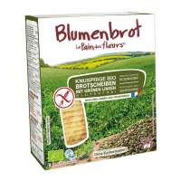 Blumenbrot mit grünen Linsen - knuspriges Knäckebrot ohne Hefe Blumenbrot mit grünen Linsen - knuspriges Knäckebrot ohne Hefe