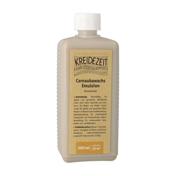 Kreidezeit Carnaubawachs Emulsion Konzentrat zur Pflege von Böden Kreidezeit Carnaubawachs Emulsion Konzentrat zur Pflege von Böden