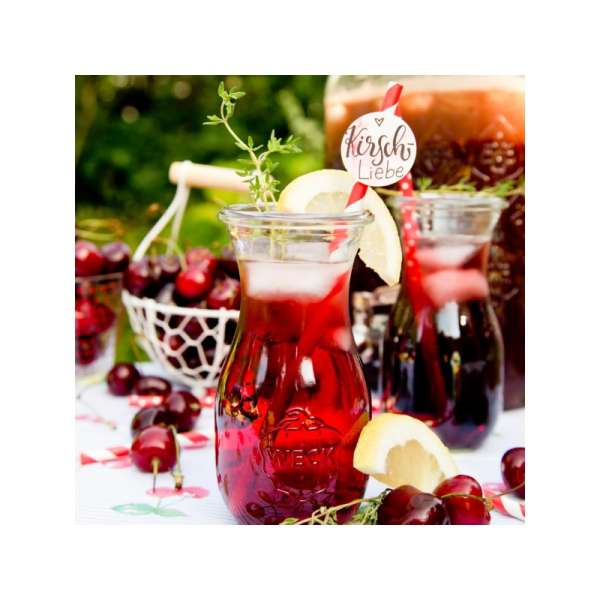 WECK Glaskaraffe 250 ml mit Glasdeckel – 6 Stück