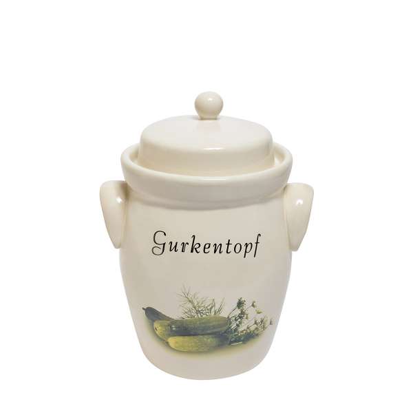 PureNature Gurkentopf Steingut - mit Deckel, 5 l oder 3,5 l PureNature Gurkentopf Steingut - mit Deckel, 5 l oder 3,5 l